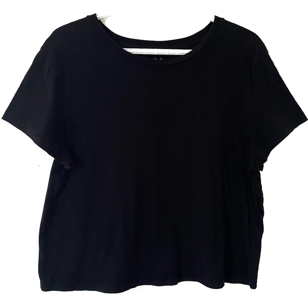Universal Thread Black Crop Top Shirt Size Large